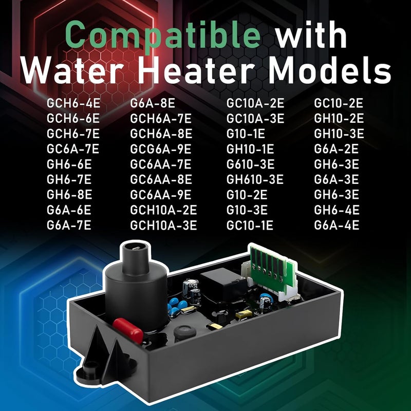 Gagsu RV Water Heater Ignition Control Board 91367 Compatible with Atwood GCH6-4E/6E/7E G6A-6E/7E/8E GH6-3E/4E/6E/7E GH10-1E/2E/3E Water Heater Control Board 93307 93865 91504 93253 93257 91349 - Image 2